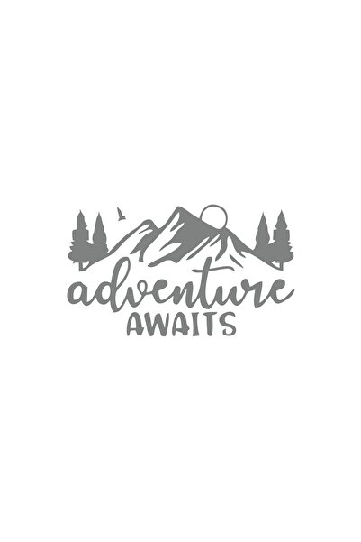 Reysa Tasarım Adventure Awaits Sticker 17X17 cm Gray
