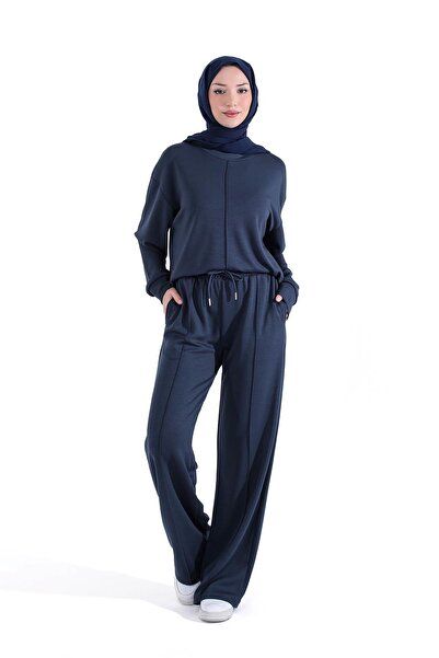 ipekton studio طقم رياضي من نسيج القطن المودال مدخن