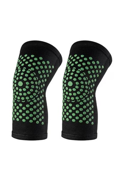 Influential Tech Tourmaline Knee Pads Set, Elastic, Self-Heating, Medium Length, Unisex, Universal Size, 2 pcs