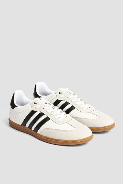 KİNGLE Samba White Color Orthopedic Sole Sports Daily Casual Men's Shoes 5474
