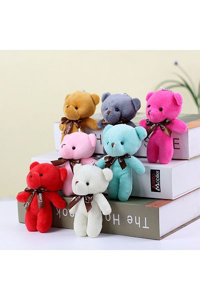 Wolawood Yumoş Mini Plush Teddy Bear Keychain Set of 7 Bag Ornament Accessory Sweet Cute Mascot Cute Gift