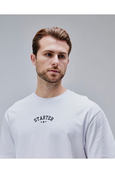 Starter Dymond White Crew Neck Printed Oversize Men's Tshirt