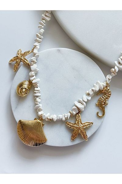 CHARMLUCKY Coral Sea Charm Necklace