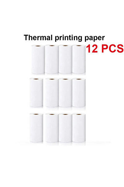 Choice 12 قطعة من ورق الطباعة الحرارية للكاميرا العادية 57 مم لفات ورق لاصق ذ...