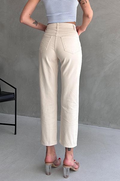 ZAROLİ Beige Pocket Regular Cut Ankle Length Trousers