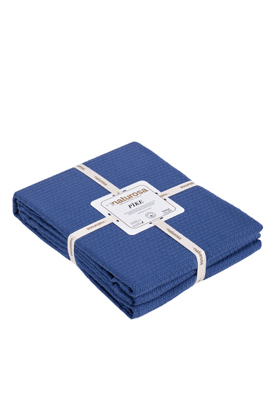 Naturosa Double Navy Blue Color Diamond Pique 100% Cotton 200 X 220