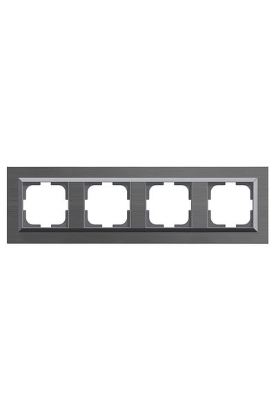 AC BOX Inox quad frame quantum - compatible frame for socket and switch