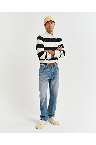 Gant Erkek Mavi Straight Fit Pantolon