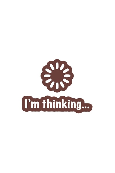 Reysa Tasarım ملصق آي ثينكينج مقاس 17×17 سم بني