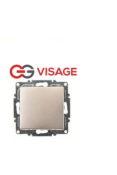 LiderGlobal Visage ambiance metallic beige single switch no frame - matching frame for socket and switch