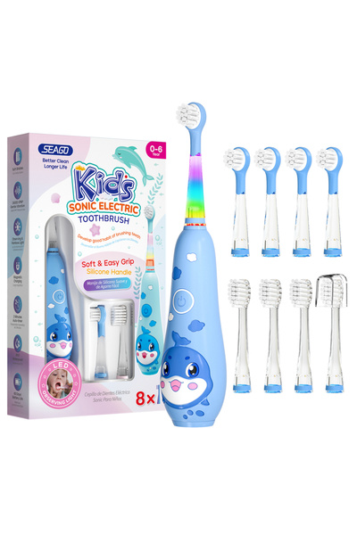 Choice1 فرشاة أسنان كهربائية للأطفال من سيجو، لون أزرق داكن، موديل SG-2139، ب...