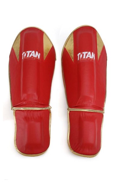 Titan Sport Bright Red - Gold Muay Thai, Kick Boxing Crotch Protector