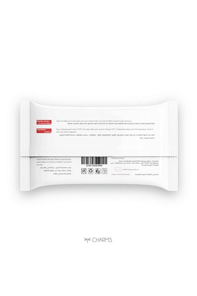 Charms Travel Wipes Antibacterial 10 Sheets | Gentle on Sensitive Skin, Alcohol & Paraben-Free