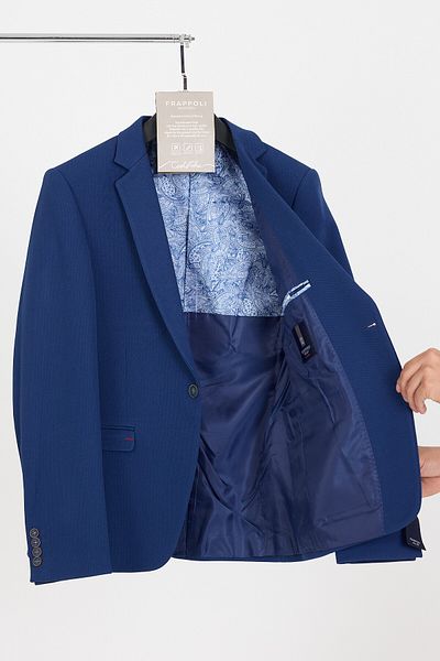 Frappoli Ανδρικό πλεκτό παλτό Bortolo Saks Stretching Lycra Mono Collar Slim Fit Sports Blazer