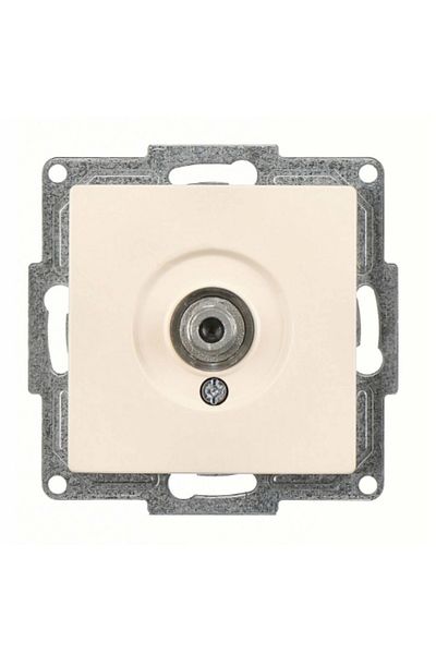 LiderGlobal Visage cream television socket without frame with f connector - compatible frame for socket and switch