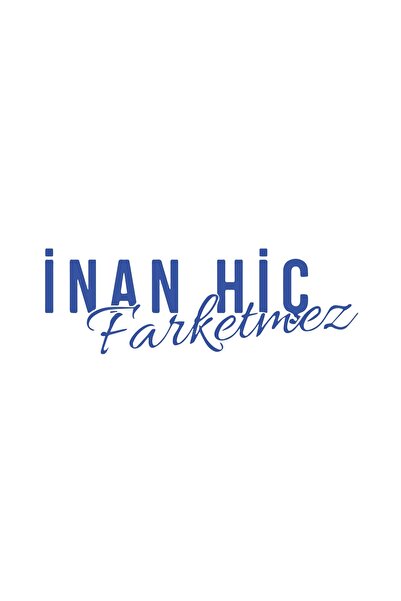 Reysa Tasarım ملصق Inan Never Matter مقاس 17 × 17 سم باللون الأزرق
