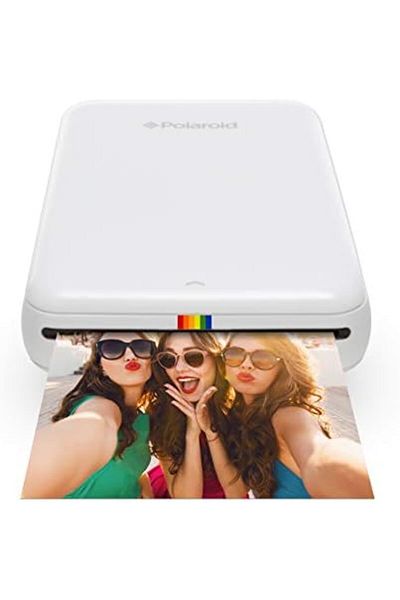 ZINK Polaroid Zink ZIP Wireless Mobile Photo Mini Printer (White) Compatible w/ iOS & Android, NFC & Blue