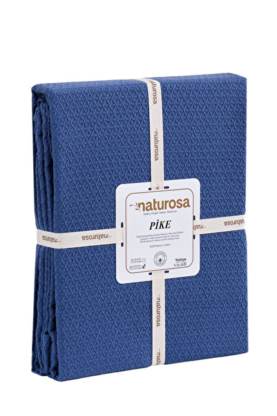 Naturosa Single Navy Blue Color Diamond Pique 100% Cotton 160 X 220 cm