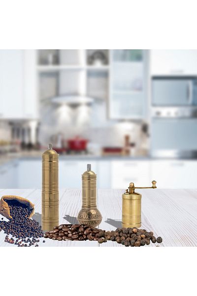 AiroBazar Three Sizes Rice Coffee and Spice Mill Hand Grinder