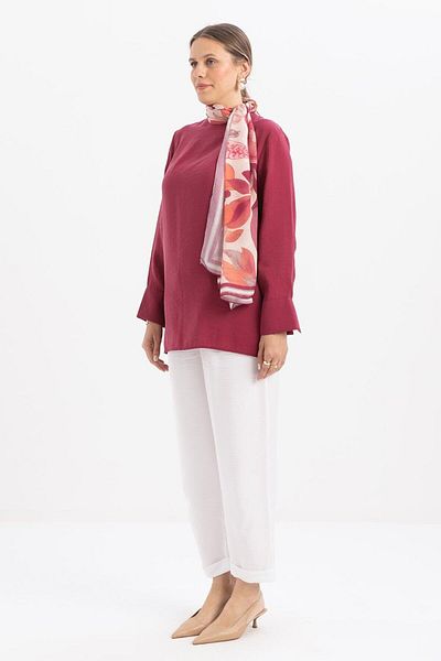 ALLDAY Modal Tunic with Cherry-Pen Detail