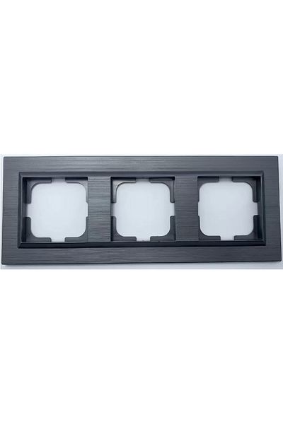LiderGlobal Magnetic grey triple frame quantum - compatible frame for socket and switch