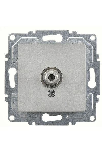 LiderGlobal Ambiance silver television socket f connector frameless - compatible frame for socket and switch