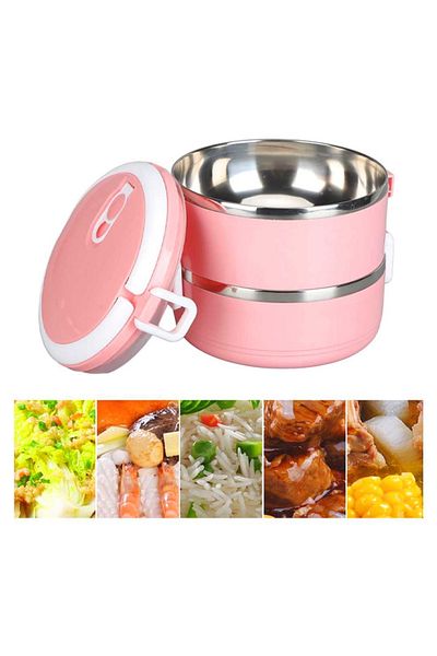Art Tone Lunch Box Erl-100 Lunch Box Steel 2 Compartments (1 Pc)