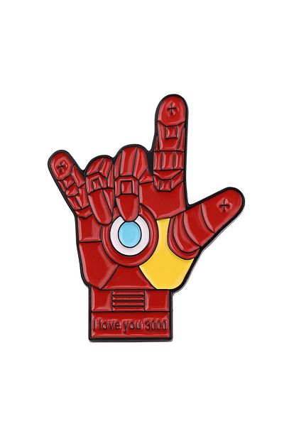 Miniso XZ729 Marvel Superhero Collection Brooch Captain America Iron Man Spiderman Hulk The Avengers Badge