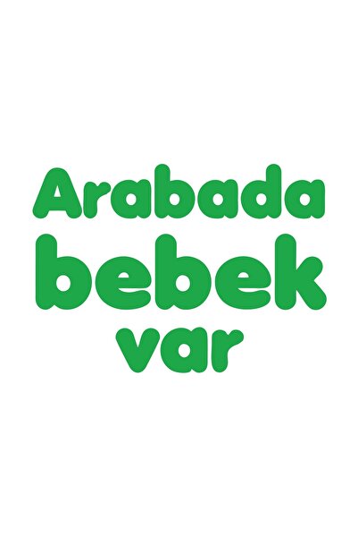 Reysa Tasarım ملصق في السيارة بيبي 17x17 سم أخضر