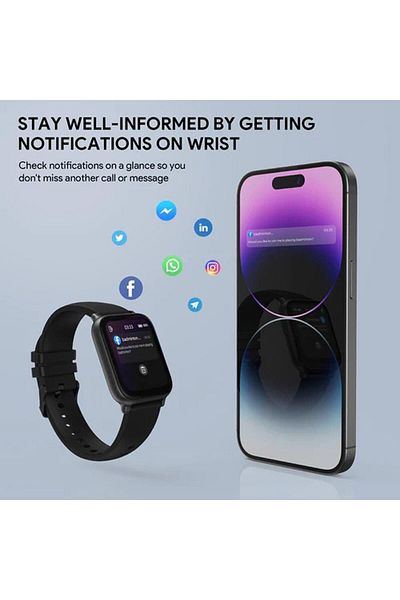 AUKEY AUKEY Smartwatch with Calling Function, 1.69-inch TFT LCD display, IP68 Waterproof,