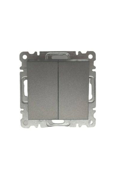 AC BOX Smoked commutator switch frameless - compatible frame for socket and switch