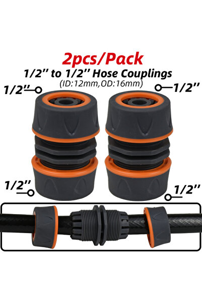 Choice6 F-1I2-to-1I2-2pcs KESLA 2pcs 1/2" 3/4" Garden Hose Adapter 16mm Quick...