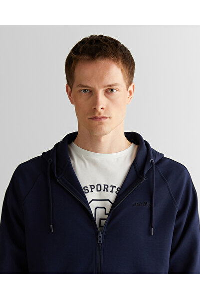 Gant Erkek Lacivert Regular Fit Kapüşonlu Sweatshirt
