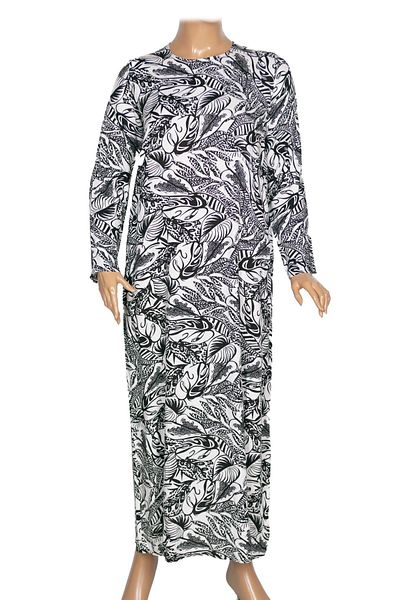 New Shine Shine Women's Aysen Patterned Woven Viscose Black Dress