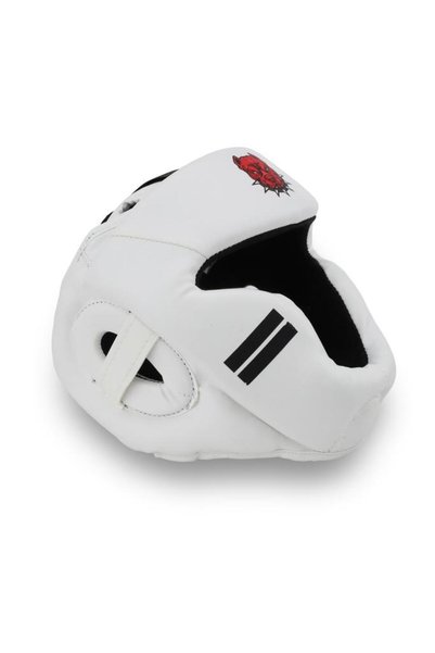 Titan Sport Face Protected Boxing Helmet, White Pitbull Pattern Model