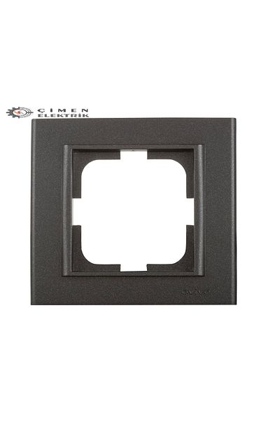 LiderGlobal Metallic black single frame - compatible frame for socket and switch