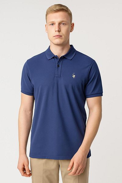 Polo Republica & CO Tricou Repuplica Polo Gât Indigo pentru bărbați C2T0N9O2