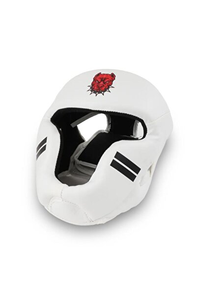 Titan Sport Yüz Korumalı Boks Kaskı , Beyaz Pitbull Desenli Model