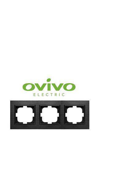 LiderGlobal Anthracite triple frame quantum - compatible frame for socket and switch