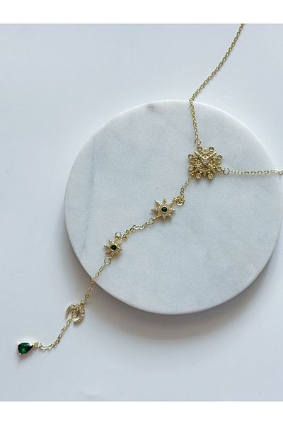 CHARMLUCKY Steel Pole Star Y Necklace