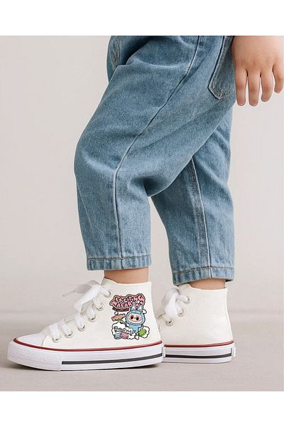Touz Moda Pantofi de pânză unisex pentru copii cu imprimeu Labubu