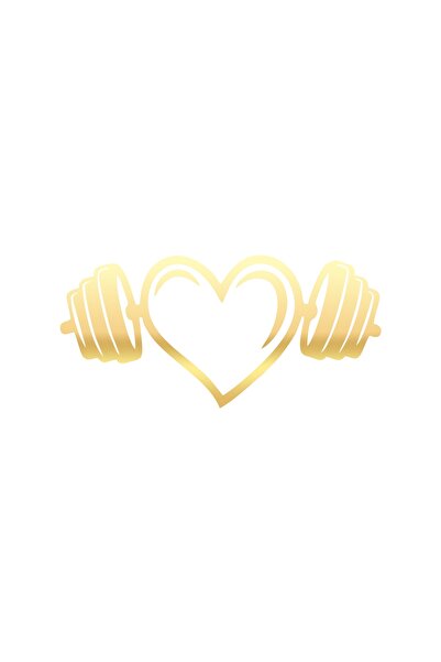 Reysa Tasarım Love Gym Sticker 17X17 cm Gold