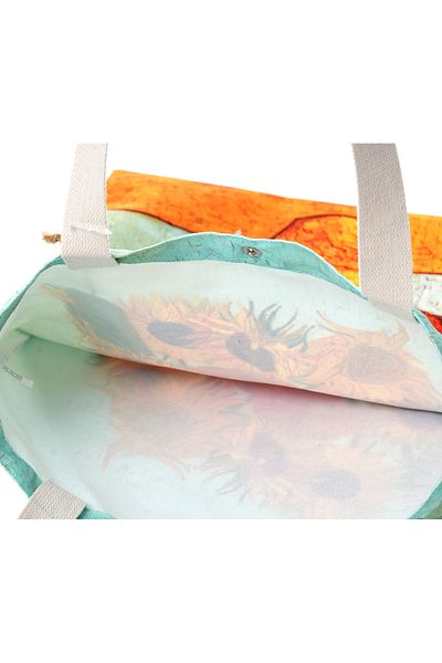 OEM Tote Bag, Snap Closure, Van Gogh Sunflower Print
