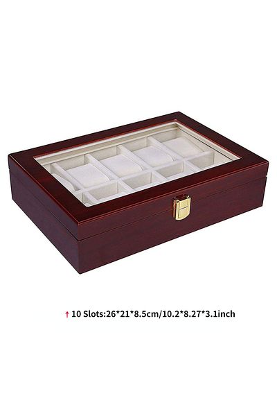 Choice 10 slots Luxury Wooden Watch Box 1/2/3/5/6/10/12 Grids Watch Organizers 6 Slots Wood Holder Boxes fo