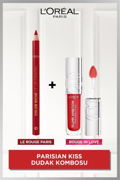L'Oreal Paris Parisian Crush Lips Dudak Kombosu Color Riche Dudak Kalemi 300+...