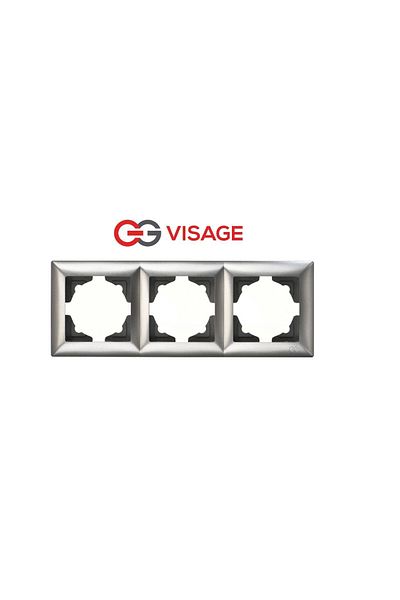 AC BOX Visage ambiance smoky 3-piece frame - compatible frame for socket and switch