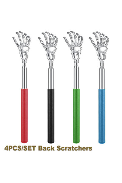 Choice3 4PCS Portable Extendable Back Scratcher Stainless Steel Telescoping B...