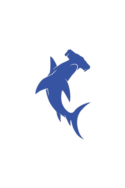 Reysa Tasarım Hammer Shark Sticker 17X17 cm Blue