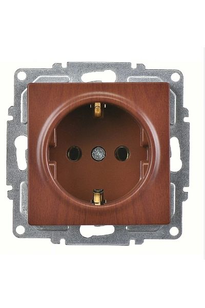 AC BOX Visage amazon walnut grounded socket frameless - compatible frame for socket and switch