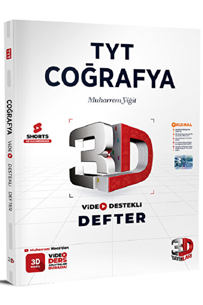 Efsane Yayınları 3D TYT COĞRAFYA Video Destekli Defter / Video Ders Anlatımlı